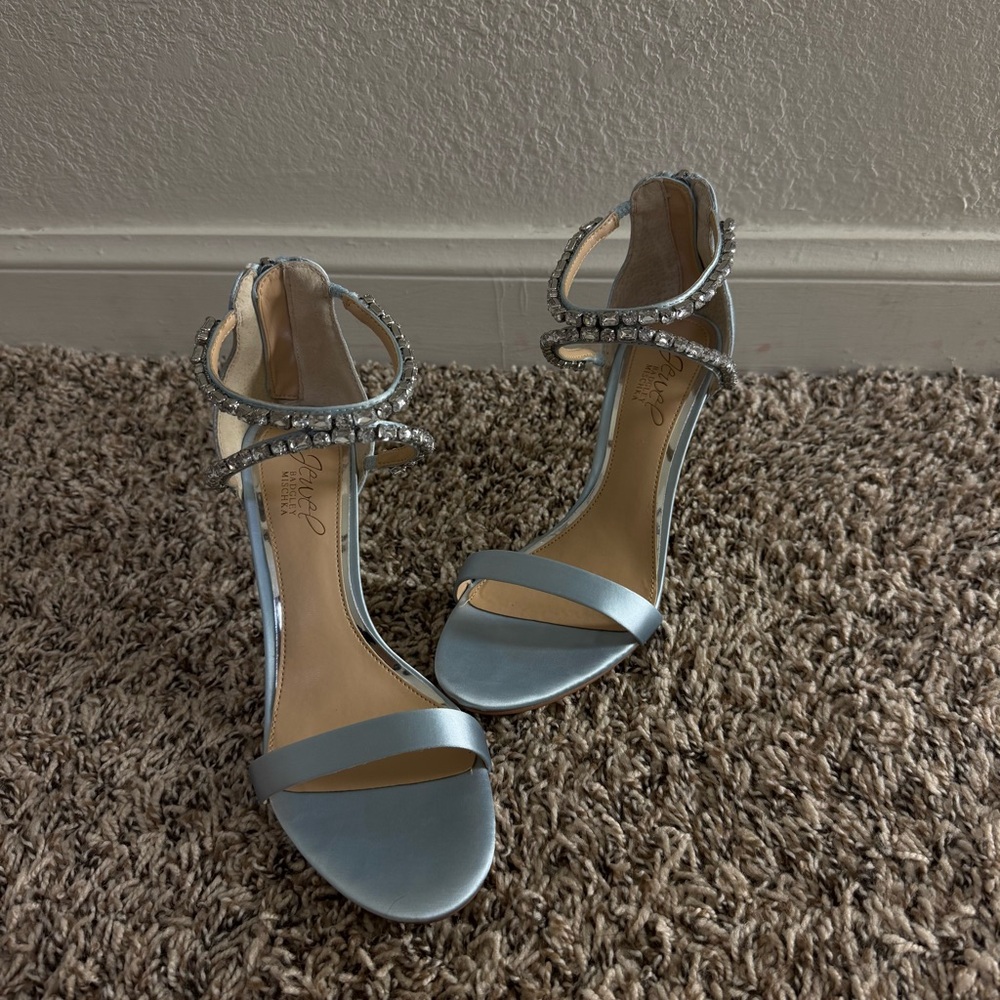 Badgley Mischka Blue Stiletto Heels